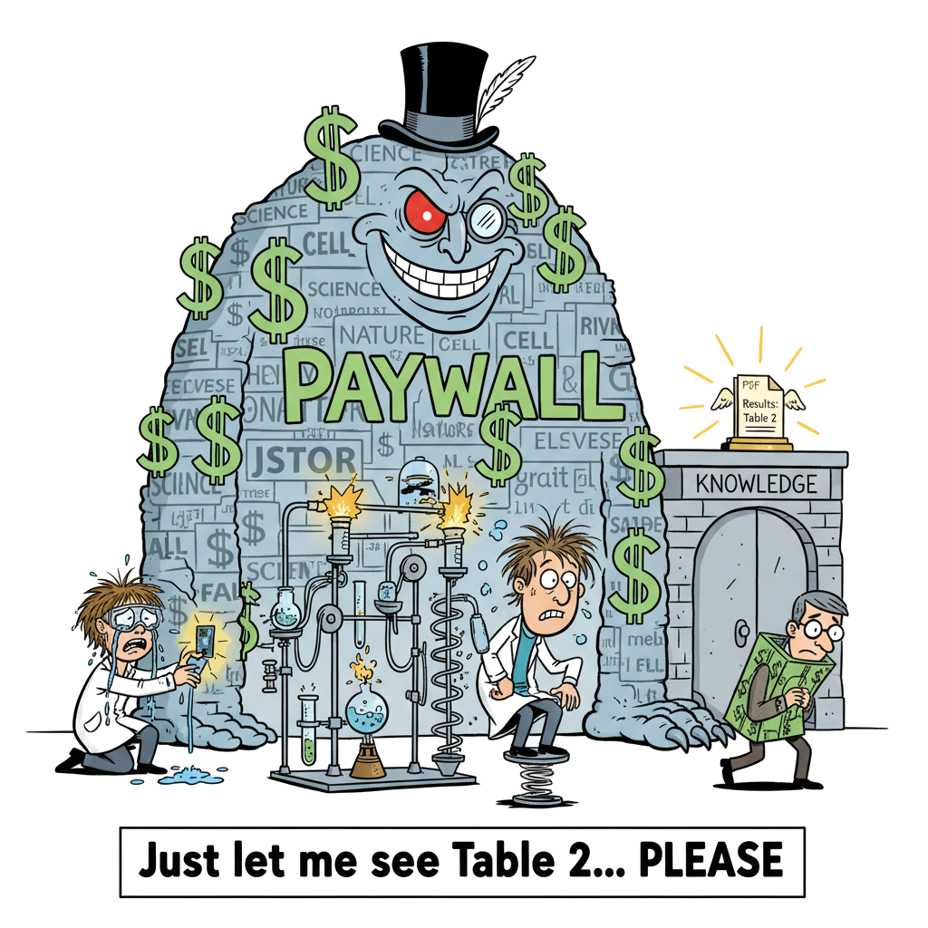 Wissenschaftler kämpfen gegen eine Paywall-Monster-Festung